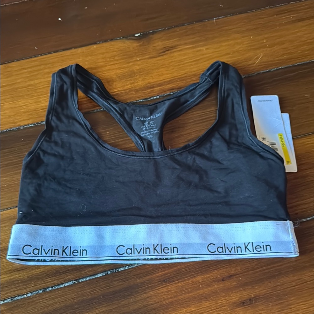 Calvin Klein Black and Gray Sports Bra